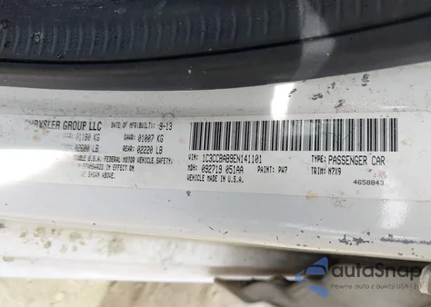 2014 Chrysler 200 Lx z USA, uszkodzony, nr VIN 1C3CCBAB9EN141101